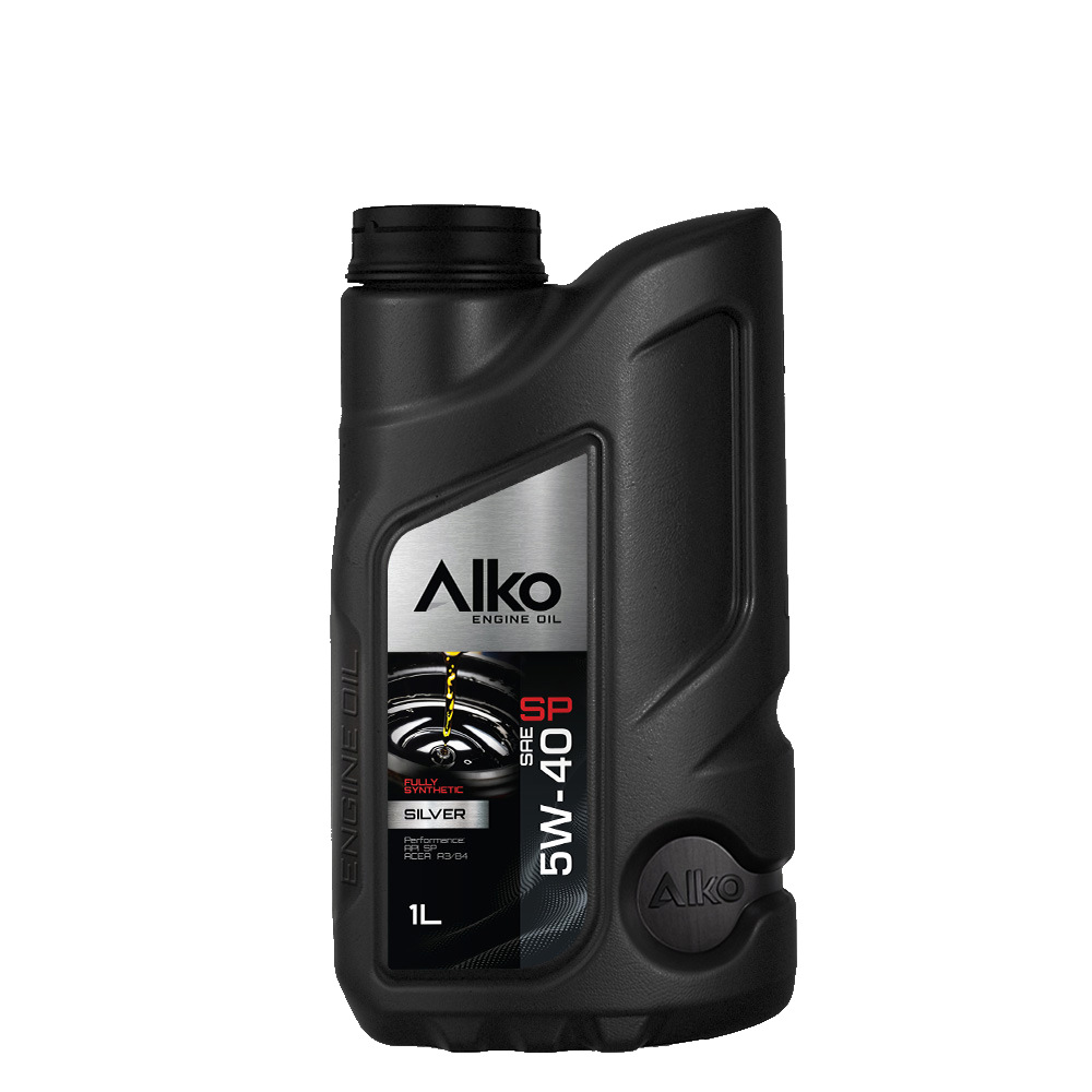 روغن موتور آلکو سیلور 5W-40 SP/CF حجم 1 لیتر — تصویر رسمی محصول با پس‌زمینه شفاف